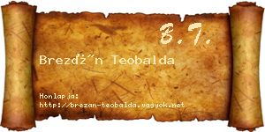 Brezán Teobalda névjegykártya